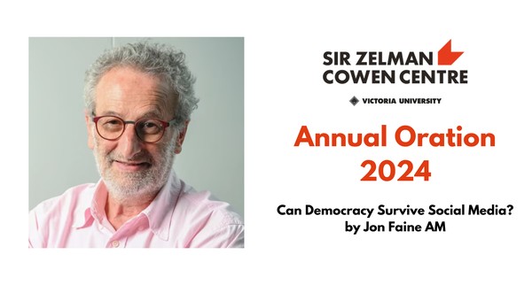 8th SZCC Oration with Jon Faine AM: Can Democracy Survive Social Media?