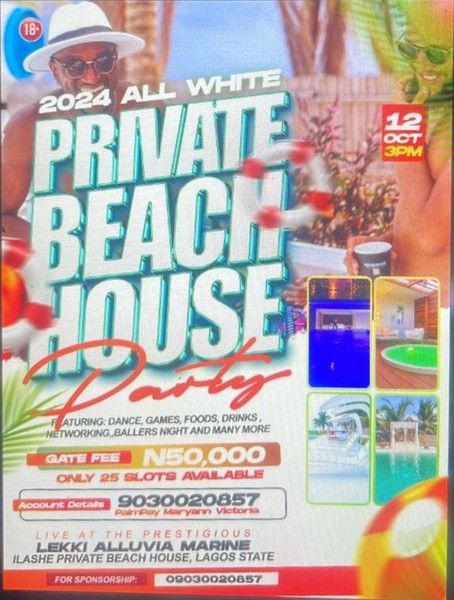 Boat Cruise, Private Beach House Party 2024