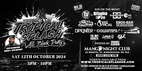 Tropical Splash All Black Party