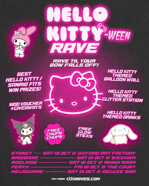 Hello Kitty-Ween Rave Sydney