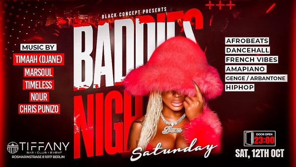 BADDIES NIGHT - Afrobeat•French Vibes•Dancehall•Genge/Arbantone & more...