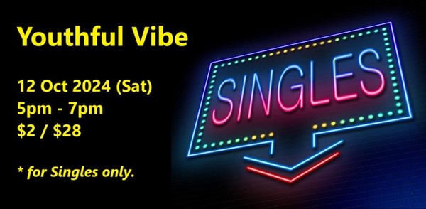 Youthful Vibe (Sat, 12 Oct). singles social event.