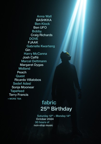 fabric 25th Birthday: Ricardo Villalobos, Ben Klock, Marcel Dettmann, Ben UFO, FJAAK, Peach