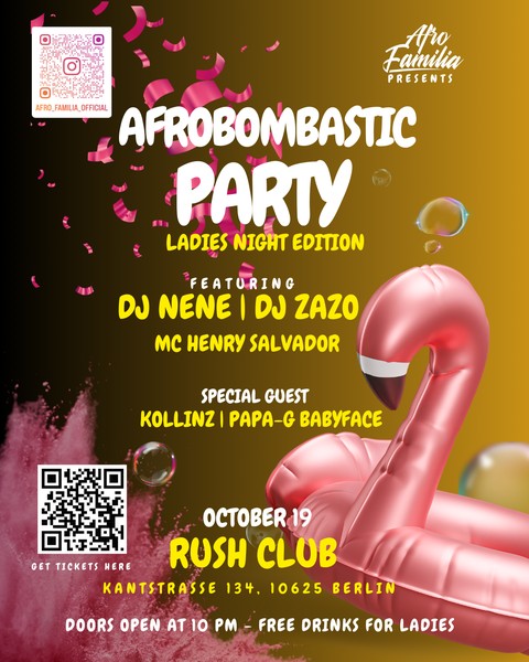 AFRO-BOMBASTIC PARTY (Ladies Night Autumn Edition)