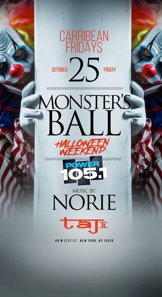 Monsters Ball Caribbean Halloween Costume Party @  Taj Everyone Free Entry