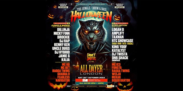 Jungle Mania + Def:inition Halloween All Dayer