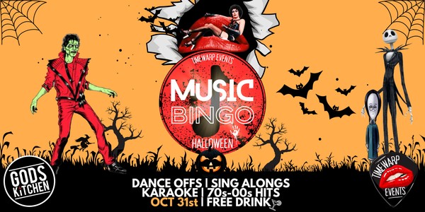 Music Bingo Halloween Special @ Gods Kitchen