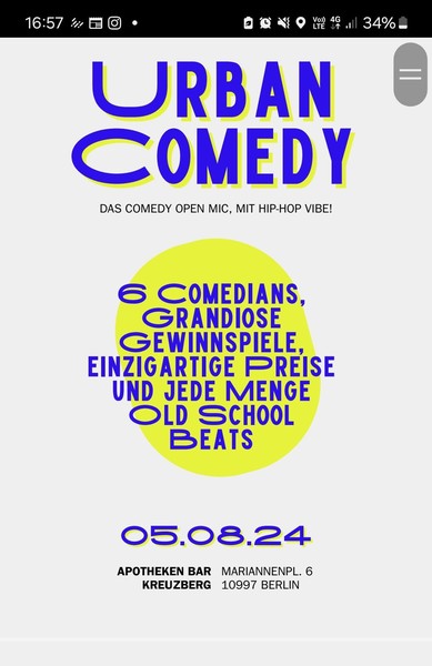 Urban Comedy - Das Comedy Open Mic mit Hip-Hop Vibe