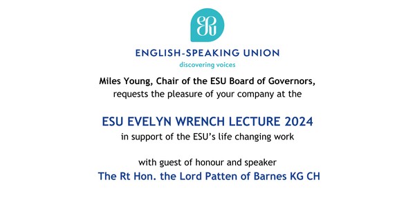 ESU Evelyn Wrench Lecture and Dinner 2024