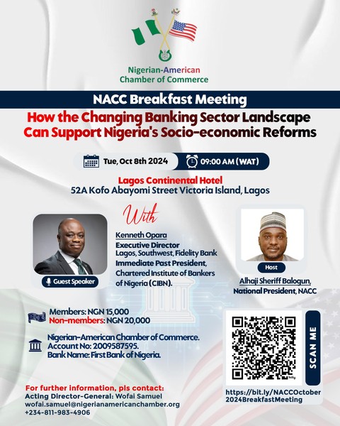 Nigerian-American Chamber of Commerce October 2024 Breakfast Meeting.