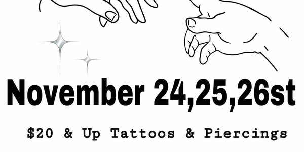 FLASH $20 & UP TATTOOS AND PIERCINGS & DISCOUNTED CUSTOM TATS $60 & UP !