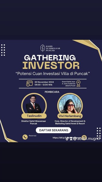 Gathering Investor Potensi Cuan Investasi Villa di Puncak Gathering Investor Potensi Cuan Investasi Villa di Puncak