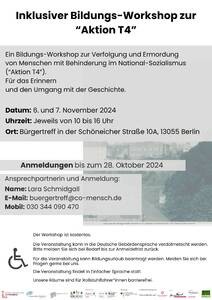 Inklusiver Bildungs-Workshop zum Thema „Aktion T4“