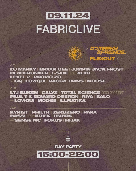 FABRICLIVE x Planet V: DJ Marky, Bryan Gee, Jumpin Jack Frost, LTJ Bukem, Calyx, Total Science