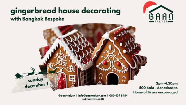 gingerbread house decorating with Bangkok Bespoke gingerbread house decorating with Bangkok Bespoke