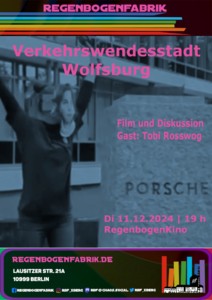 "Verkehrswendestadt Wolfsburg" - Filmaufführung & Diskussion im RegenbogenKino