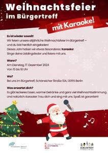 Weihnachtsfeier im Bürgertreff - mit Karaoke!