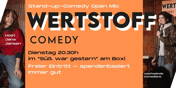 Stand-up-Comedy Open Mic ★ Wertstoff Comedy um 20.30h am Ostkreuz ★