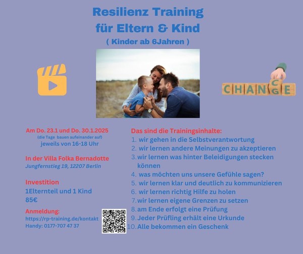 Resilienz Training für Eltern&Kinder Resilienz Training für Eltern&Kinder