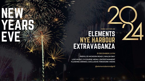 Elements Waterfront NYE Extravaganza - New Years Eve at Walsh Bay