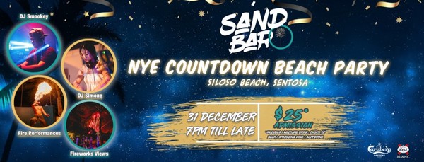 Sand Bar NYE Countdown Beach Party Sand Bar NYE Countdown Beach Party