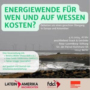 Energiewende für wen und auf wessen Kosten? Debatten um einen gerechten Übergang in Europa und Kolumbien