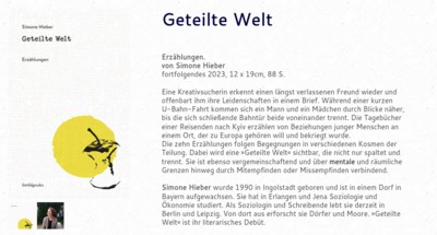 Geteilte Welt _ Autorinnen-Lesung und Gespräch