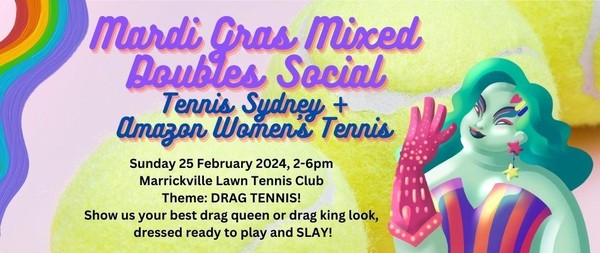 Mardi Gras Mixed Doubles Social (Tennis Sydney + Amazon Women's Tennis)