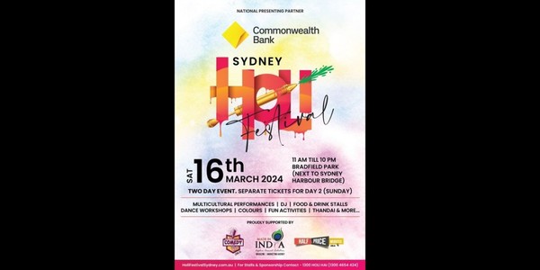 Holi Festival Sydney - 16 March 2024