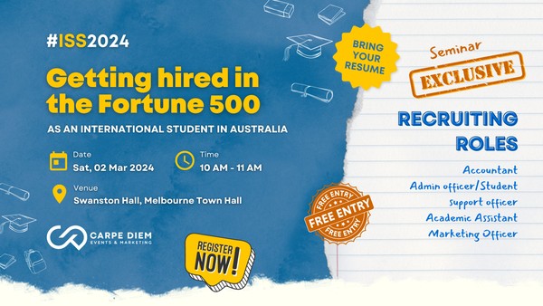 How to land a Grad Position in Fortune 500 as an Int'l Student (Australia)