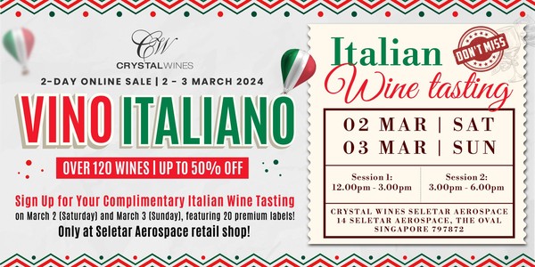 Crystal Wines Presents: Italian Wine Walkabout Tasting