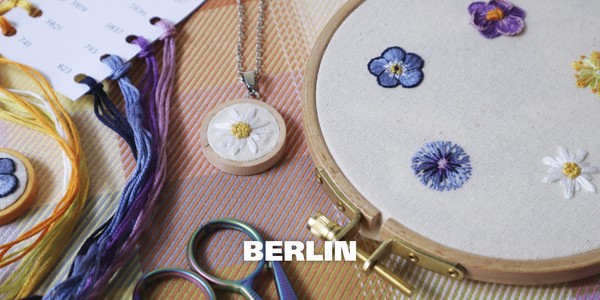 Embroider Tiny Flowers & Turn One into a Pendant in Berlin