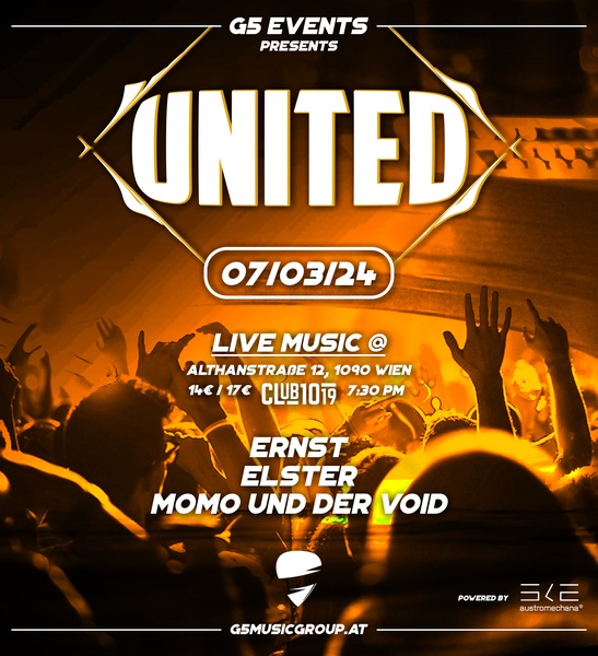G5-Events presents: UNITED Live @ Club 1019