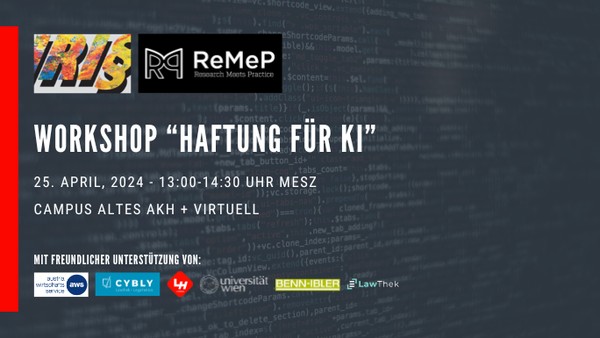 IRI§24-ReMeP Workshop "Haftung für KI"