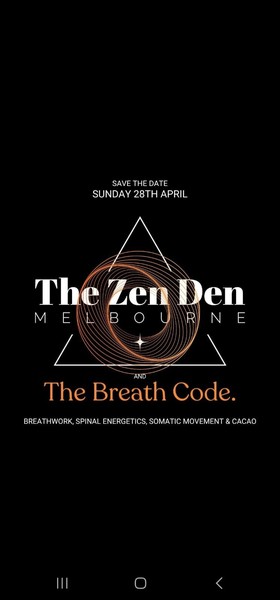 The Breath Code X The Zen Den. Cacao, 9D Breathwork & Spinal Energetics