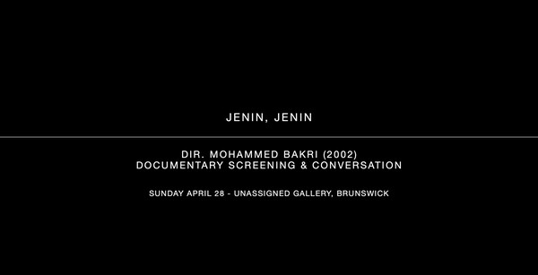 JENIN, JENIN - Documentary Screening