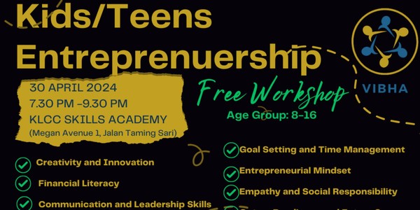 Kids/Teens Entreprenuership Free Workshop