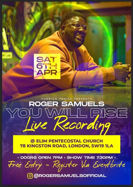 ROGER SAMUELS,  'YOU WILL RISE'  LIVE RECORDING