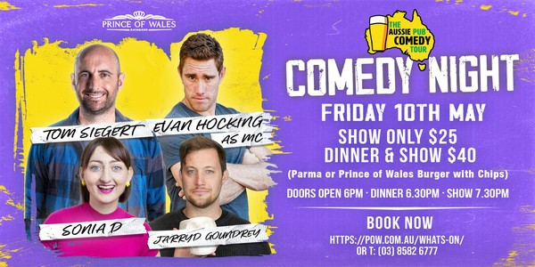 The Aussie Pub Comedy Tour LIVE at Prince of Wales Hotel