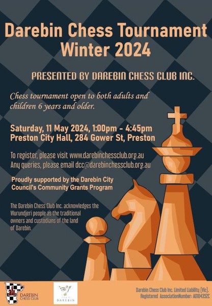 Darebin Winter 2024 Chess Tournament