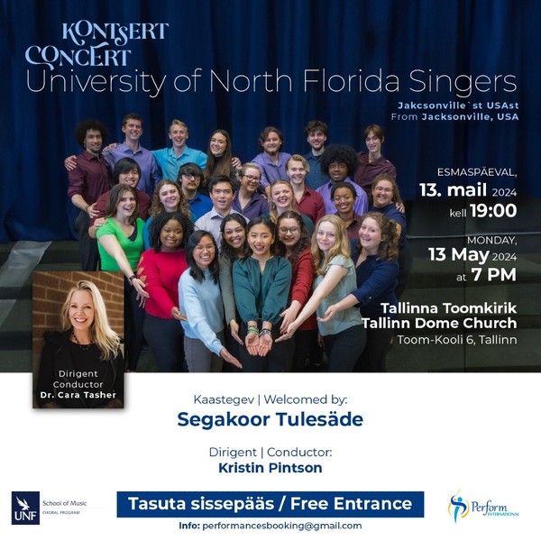 University of North Florida concert joined by mixed choir Tulesäde