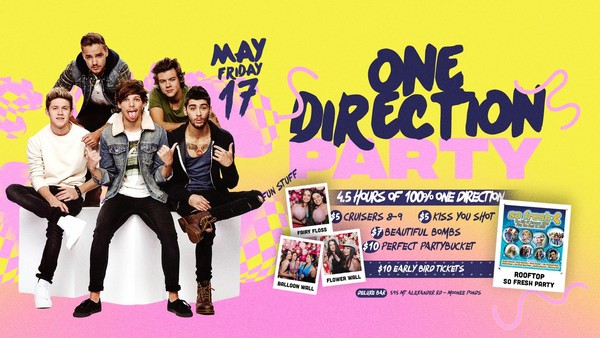 ONE DIRECTION ALWAYS  PARTY MELBOURNE - 4HRS 100% 1D