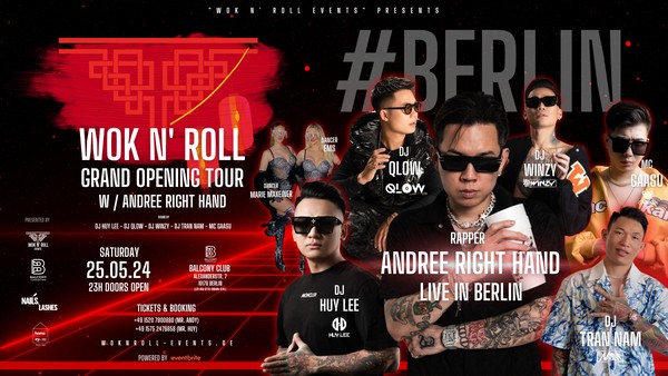 WOK N' ROLL - Tour #BERLIN w/ANDREE RIGHT HAND" LIVE! @BALCONY, BERLIN
