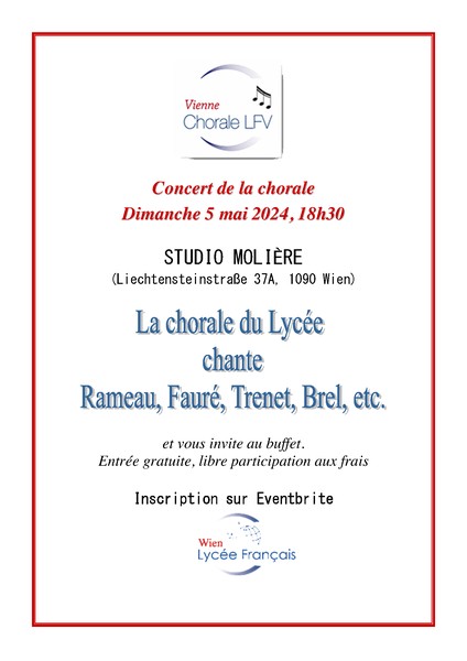 La Chorale du Lycée chante Rameau, Fauré, Trénet, Brel