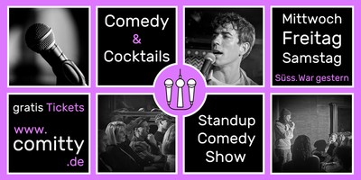 Comedy & Cocktails: Standup-Comedy-Show mit Profi-Comedians & Newcomern (19:30 Uhr in Friedrichshain)