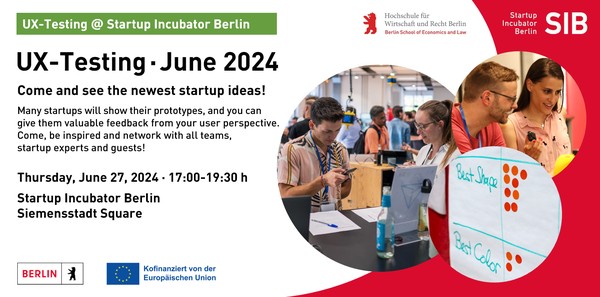 UX-Testing at the Startup Incubator Berlin - June 2024