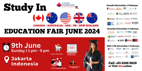 Education Fair-June 2024: Indonesia| Study, Work & Settle