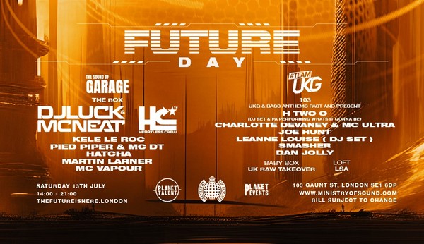 FUTURE x Sound of Garage Day Party: DJ Luck, MC Neat, Heartless Crew, H Two O