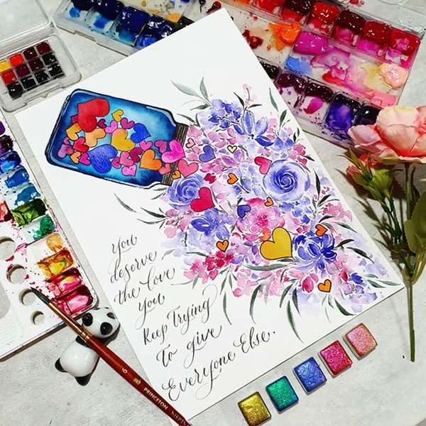Watercolour Florals and Brush Lettering by Kathleen - NT20240727WFBL