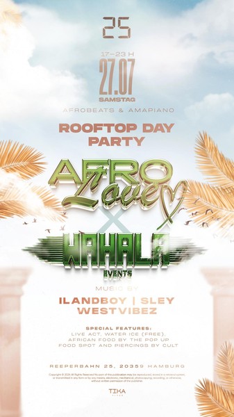 AFROLOVE x WAHALA EVENTS - Rooftop Day Party